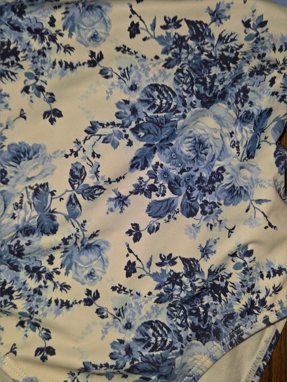 Janie And Jack Swimsuit One Piece Blue White Floral Size 5